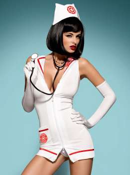 Купить Emergency dress костюм медсестри білий Obsessive